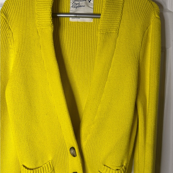 American Eagle Outfitters Yellow Ribbed Cardigan - Picture 6 of 7